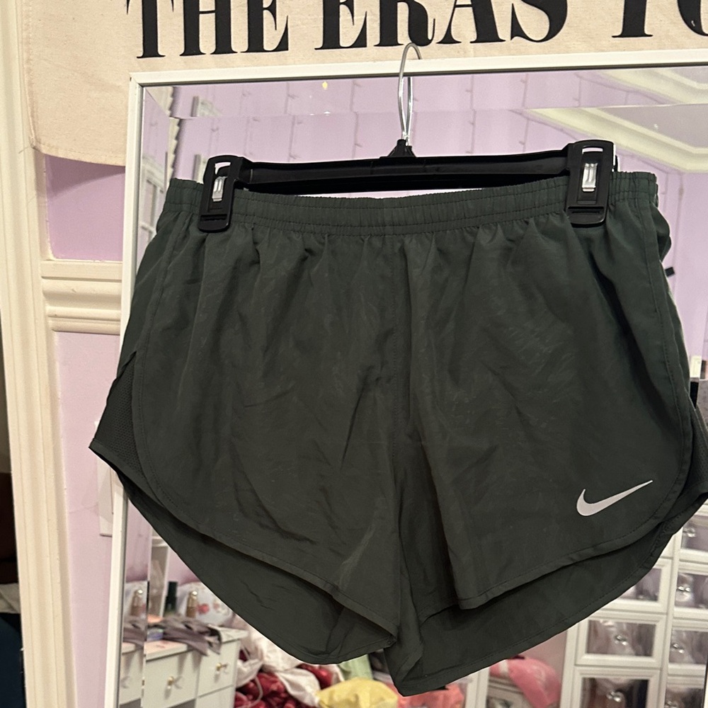 Nike Women's Dri-Fit Dark Green Athletic Running Shorts